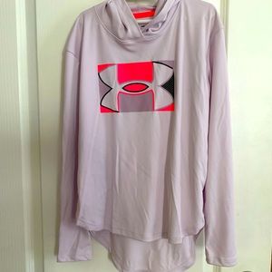 NWT Size youth M girl’s Under Armor hooded top